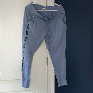 PINK Victoria's Secret Light Blue Joggers Or Sleep Pants
